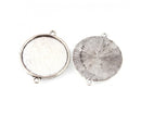 Bezel Connectors - Round - 25mm - 1 piece - Antique Silver