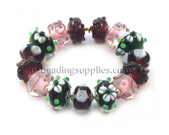 Lampwork - Bead Set - 15 pieces