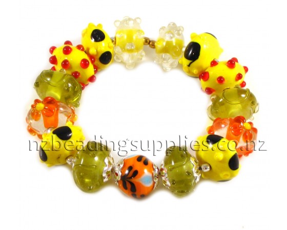 Lampwork - Bead Set - 15 pieces