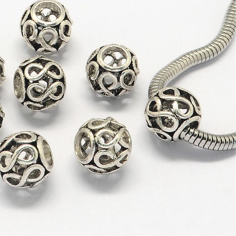 Metal - Round (European Style) - 11mm - 10 pieces