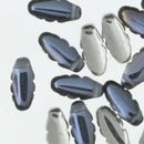 Czech - Dagger (Jagged)- Single hole - Side Drilled - 6mm x 13mm - 25 pieces