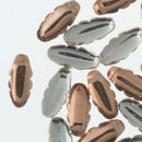 Czech - Dagger (Jagged)- Single hole - Side Drilled - 6mm x 13mm - 25 pieces