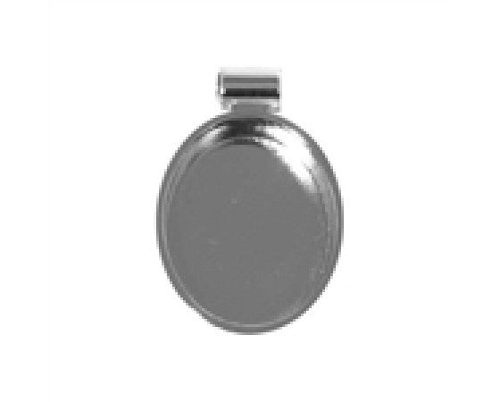 Bezel Pendant - Oval - 42mm x 28mm - 1 piece - Silver