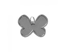 Bezel Pendant - Butterfly (with Jumpring) - 38mm x 29mm - 1 piece - Silver
