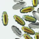 Czech - Dagger (Jagged)- Single hole - Side Drilled - 6mm x 13mm - 25 pieces