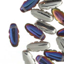 Czech - Dagger (Jagged)- Single hole - Side Drilled - 6mm x 13mm - 25 pieces