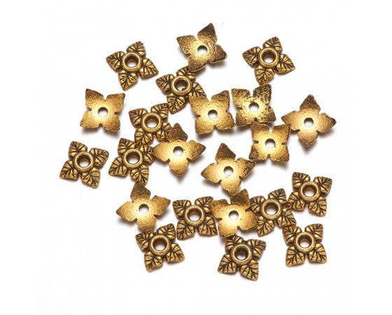 Bead Caps - Flower - 6mm - 50 pieces