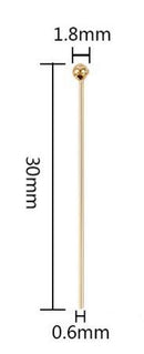 Headpins - Stainless Steel - 10 pieces