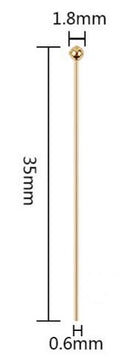 Headpins - Stainless Steel - 10 pieces