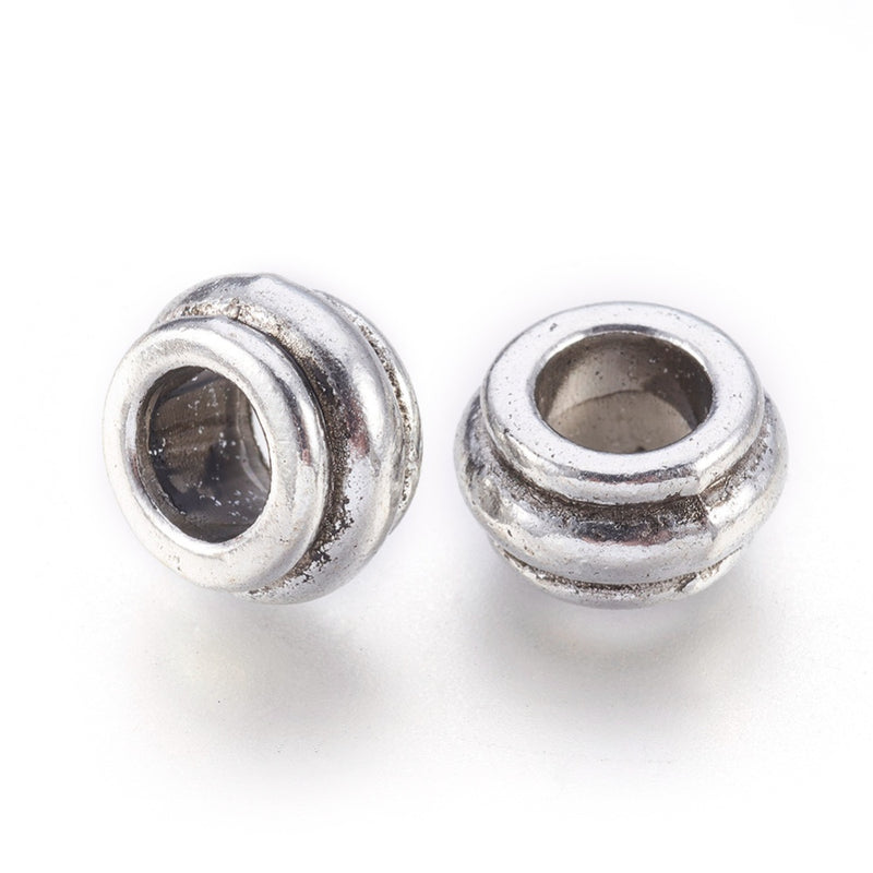 Metal - Rondelle - 12mm x 7mm - 10 pieces