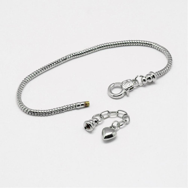Pandora Style Bracelet - Platinum - 19.5cm