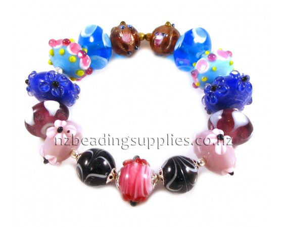 Lampwork - Bead Set - 15 pieces