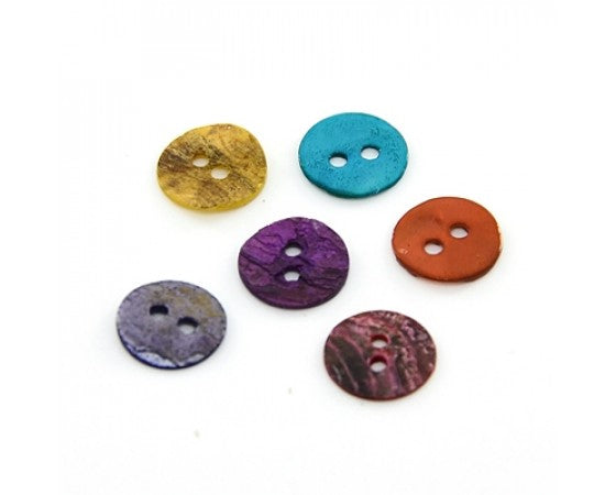 Shell - Mother of Pearl - Buttons - Flat Round - 10mm - 40 pieces