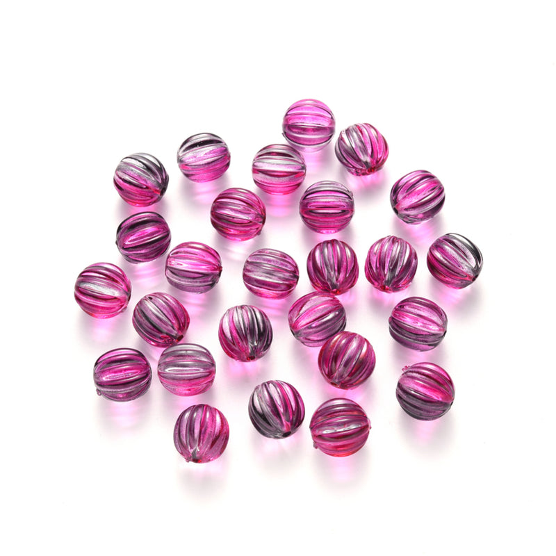 Acrylic - Round - Corrugated (Spray Painted) - 10mm - 40 pieces