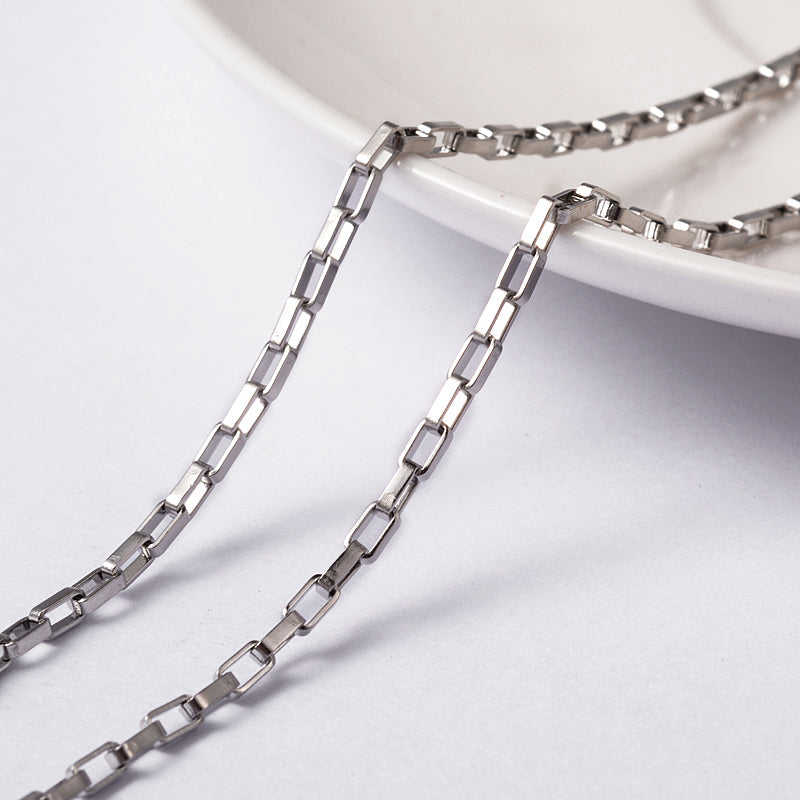 Chain - Box (Rectangle) - 4mm x 2mm - 1 meter - Stainless Steel