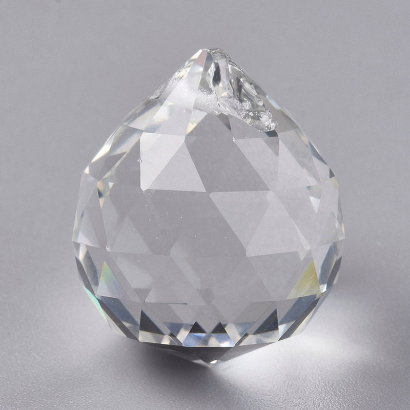 Pendant - Glass (K9) - Prism Ball - 1 piece