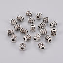 Metal - Tube - 6mm x 6mm - 10 pieces - Antique Silver