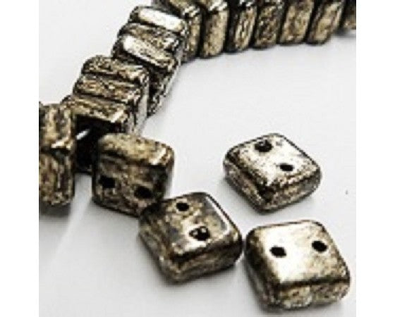 Czech - Chexx - Two Holed - 6mm - 1 strand (25 beads)