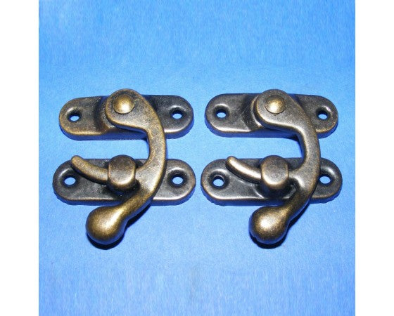 Clasp - Box Lock - 33mm x 29mm - Antique Bronze