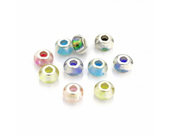 Resin - Rondelle (European Style)- 14mm x 9mm - 1 piece