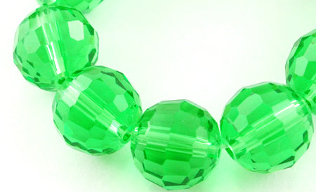 Glass - Round (Faceted) - 12mm - 50cm Strand