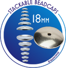 Beadhopper - Interchangeable Stackable Bead Caps - Silver