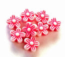 Acrylic - Disc (Flat) - Flower - 8mm - 40 pieces