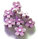 Acrylic - Disc (Flat) - Flower - 8mm - 40 pieces