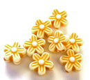 Acrylic - Disc (Flat) - Flower - 8mm - 40 pieces