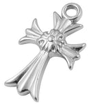 Pendant - Acrylic - Latin Cross - 24mm x 14mm - 10 pieces - Silver
