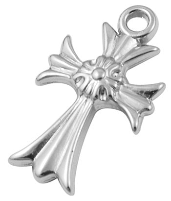 Pendant - Acrylic - Latin Cross - 24mm x 14mm - 10 pieces - Silver