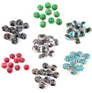 Lampwork - Goldsand Swirl - Coin (Domed) - 20mm - 5 pieces