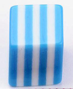 Resin - Cube - 8mm - Stripes - 10 pieces