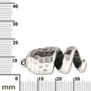 End Cap - Spiral Ham Ending with Ring - 36mm x 15mm - Antique Silver - 1 piece