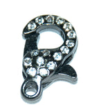 Clasp - Lobster - Rhinestone - 21mm x 12.5mm - 1 piece