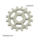 Steampunk Gears - Cogs with Sprockets - 25mm - 10 pieces - Antique Silver