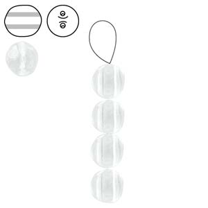Czech - Dobble - Two Hole - 8mm - 20 Beads