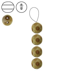 Czech - Dobble - Two Hole - 8mm - 20 Beads