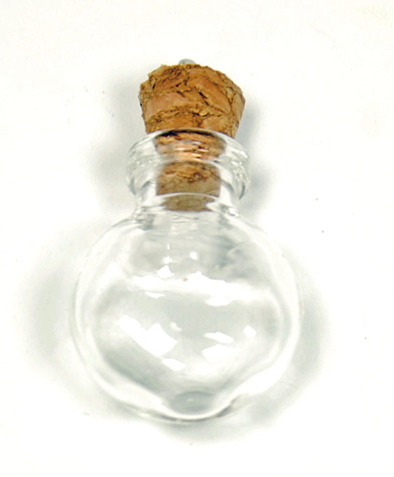 Pendants - Glass - Bottles - 15mm-22mm - Clear - 1 piece