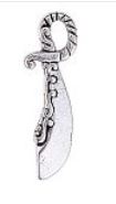 Charms - Dagger - 25mm - 10 pieces - Antique Silver