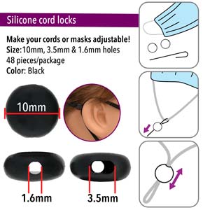 Fablastic - Silicone Cord Lock Beads