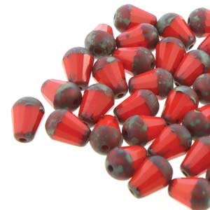 Czech - Drop (Linear Cut) - 8mm x 6mm - 20 pieces