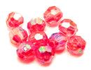 Acrylic - Round - Faceted - 8mm - 40 pieces