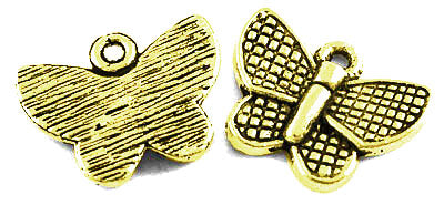 Charms - Butterfly - 17mm x 13mm - 10 pieces