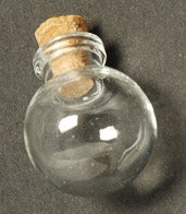 Pendants - Glass - Bottles - 15mm-22mm - Clear - 1 piece