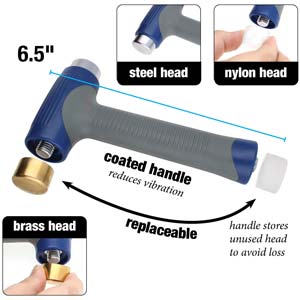 BeadSmith - EZ-Strike - Metal Working Hammer - 3 in 1