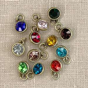 Pack - Charms - Birthstones - Antique Gold