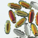 Czech - Dagger (Jagged)- Single hole - Side Drilled - 6mm x 13mm - 25 pieces