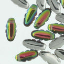 Czech - Dagger (Jagged)- Single hole - Side Drilled - 6mm x 13mm - 25 pieces