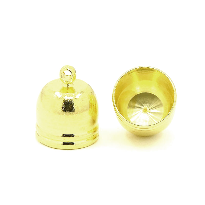 End Caps - Bullet - 14mm x 12mm - Gold Plated